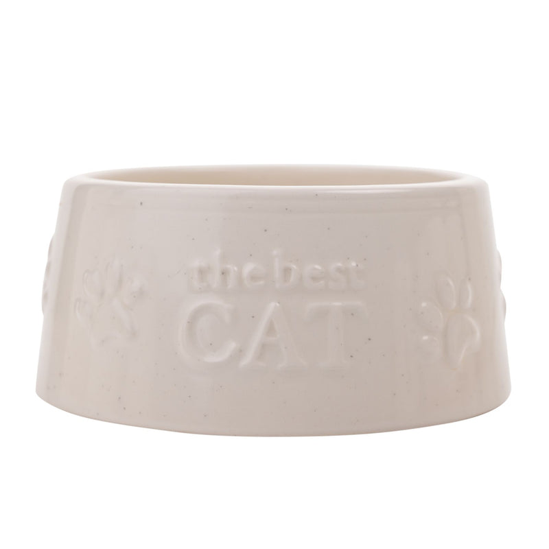 Best of Breed Paw Prints Small Cat Bowl - "The Best Cat"
