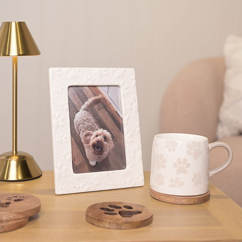 Best of Breed Paw Prints Ceramic Photo Frame