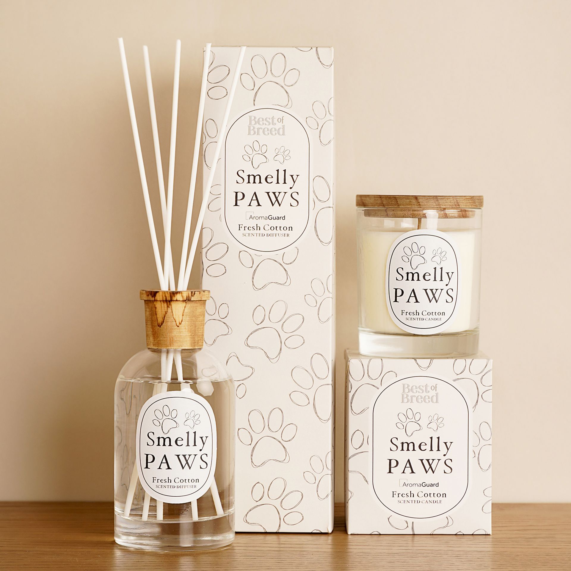 Best of Breed Smelly Paws 300ml Diffuser - Fresh Cotton with Aroma Guard