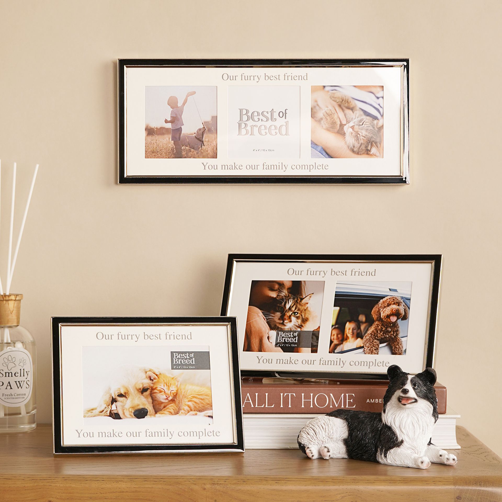 Best Of Breed Paw Print Photo Frame with Ink Pad