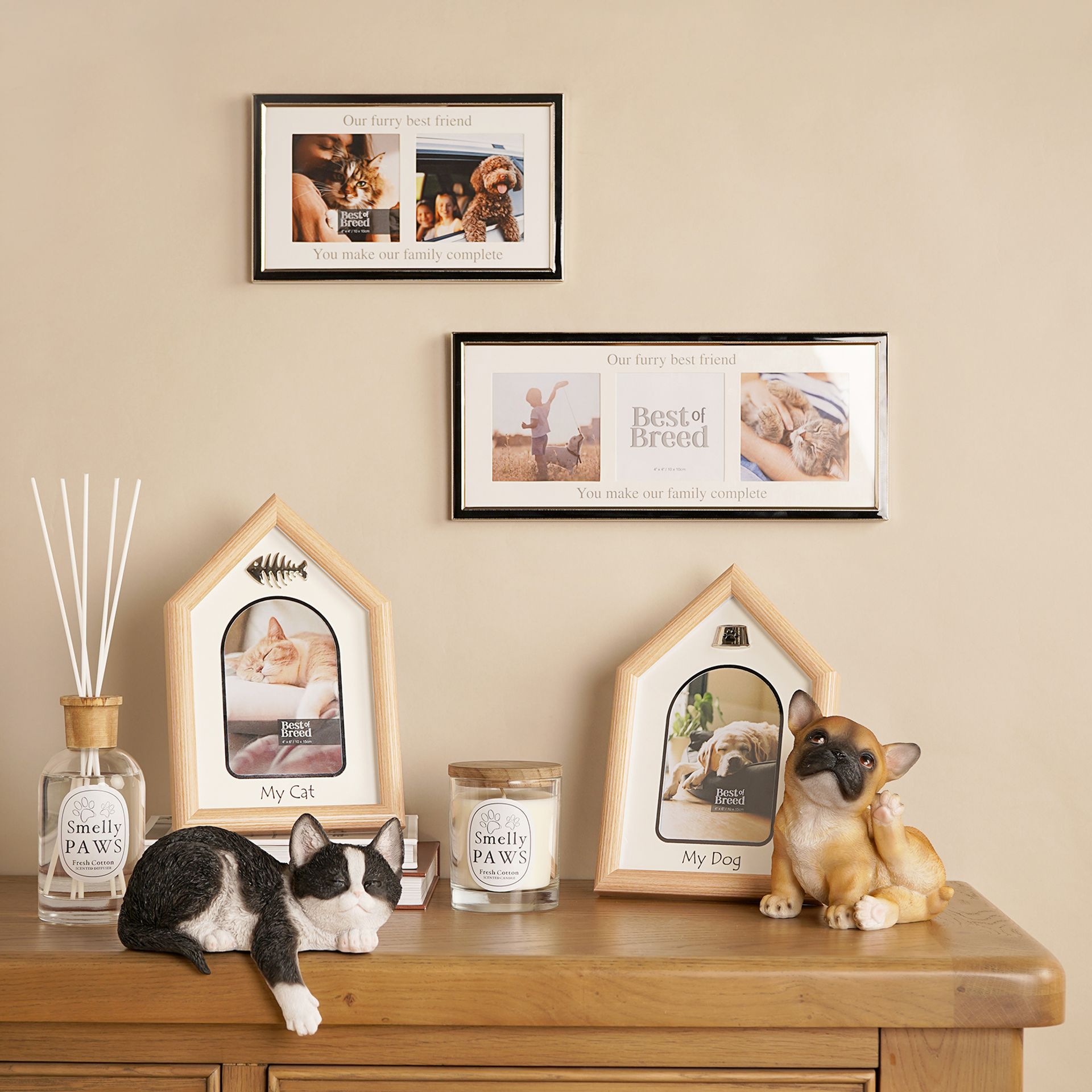 Best Of Breed Paw Print Photo Frame with Ink Pad
