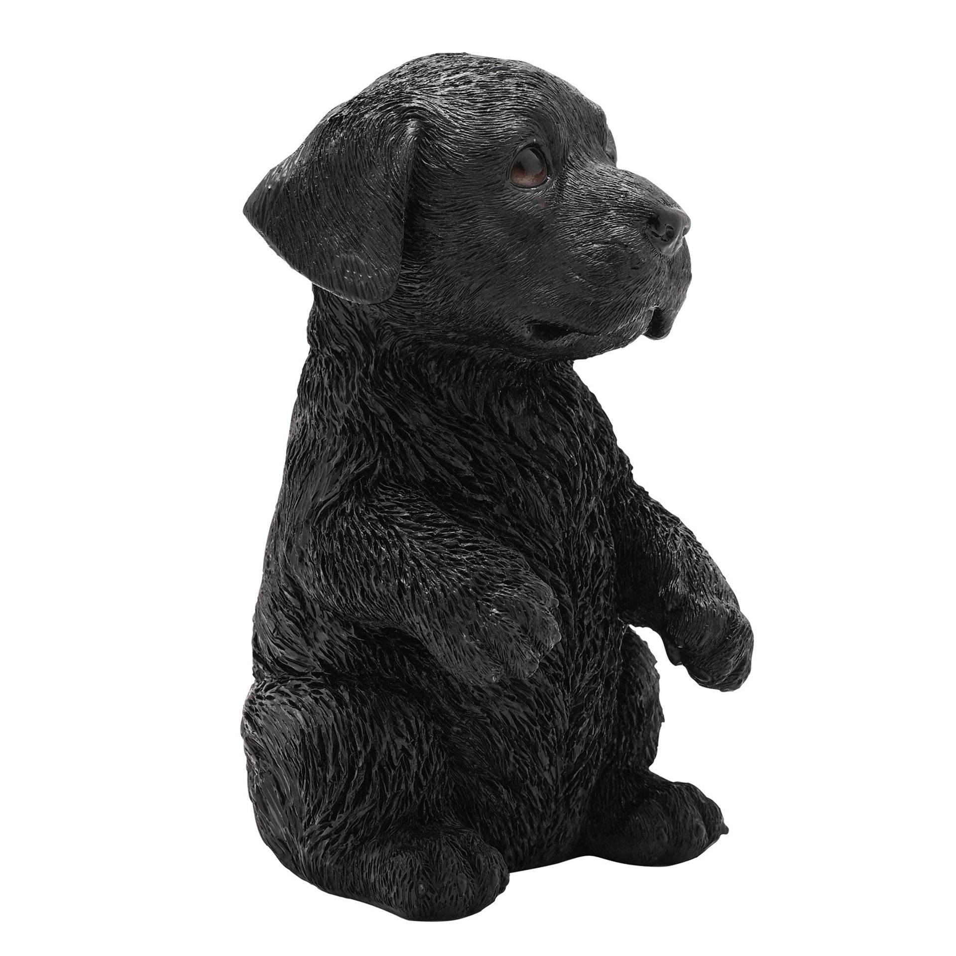Best Of Breed Resin Black Labrador Puppy - 17cm