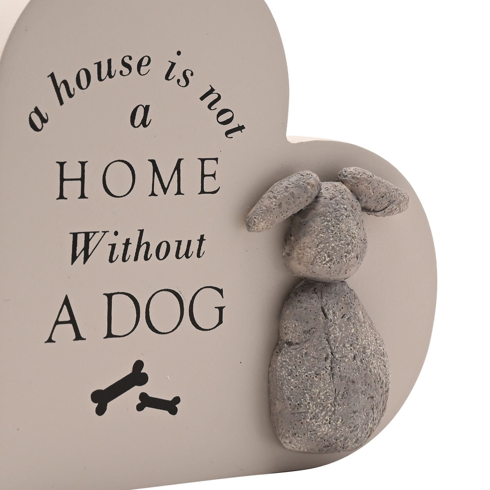 Best of Breed Heart Plaque - "A House is Not a Home Without a Dog"