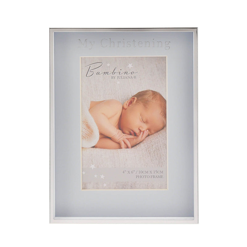 Bambino Photo Frame "Christening Day" Blue 4" x 6"