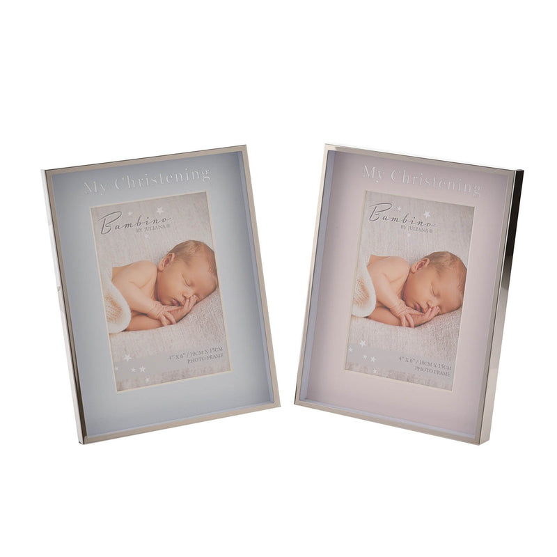 Bambino Photo Frame "Christening Day" Blue 4" x 6"