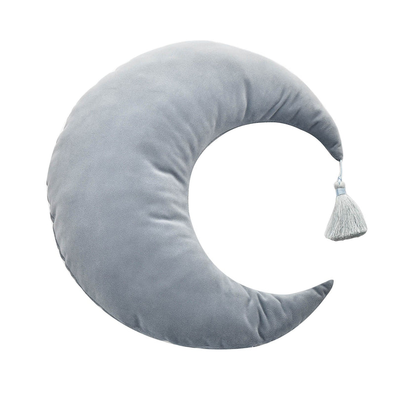 Bambino Velvet Cushion Moon 36cm Blue