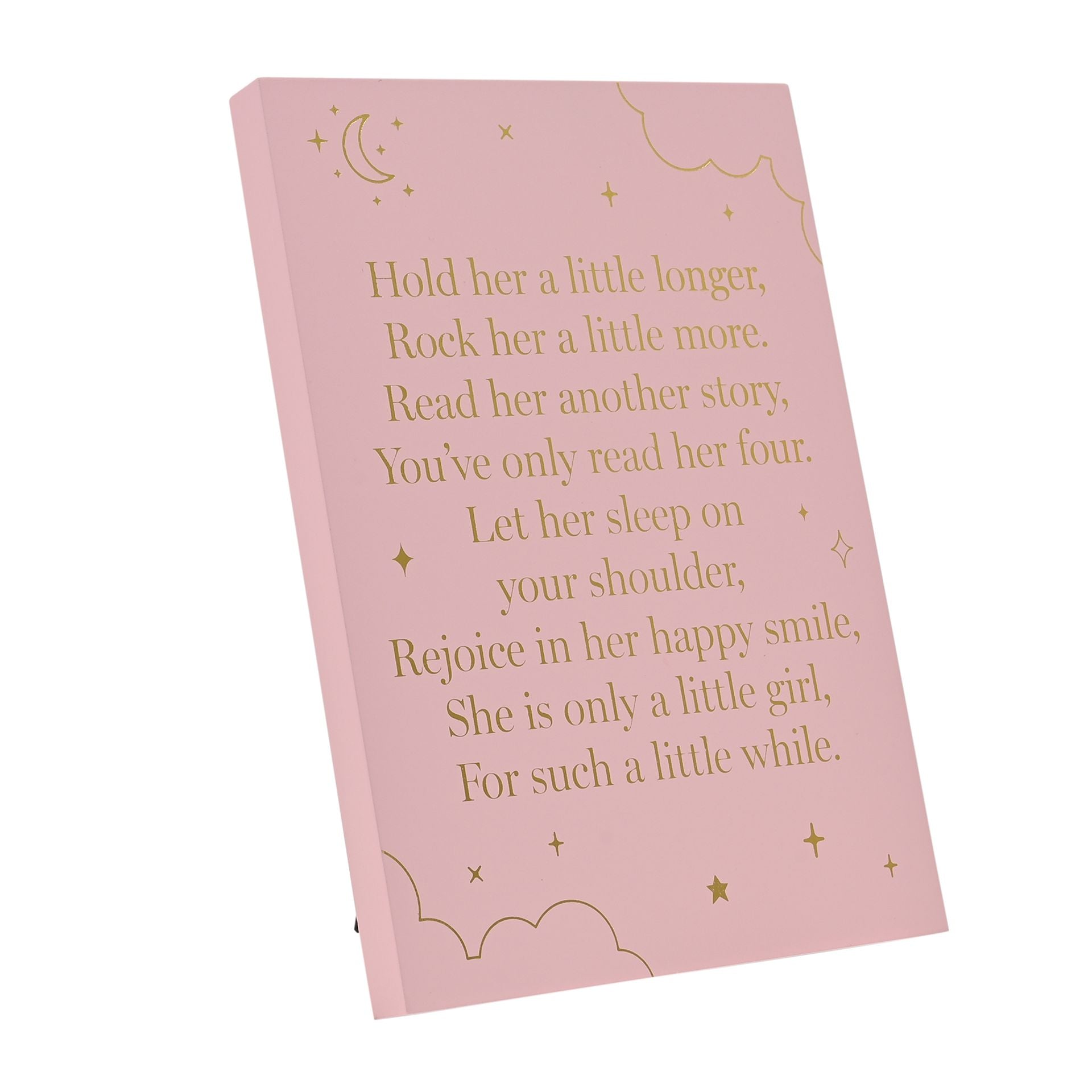 Bambino Wooden Standing Plaque "Little Girl" 18x13cm