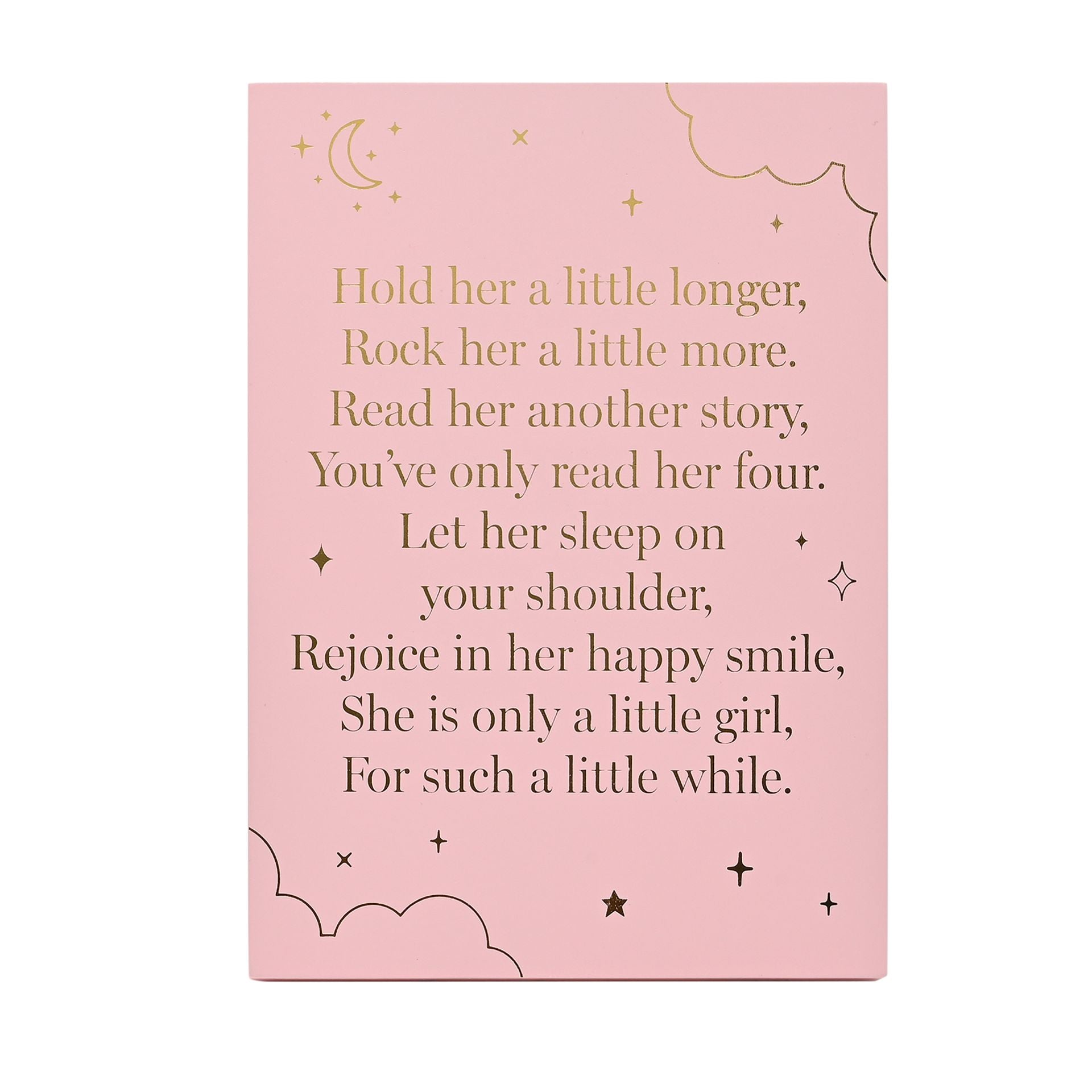 Bambino Wooden Standing Plaque "Little Girl" 18x13cm