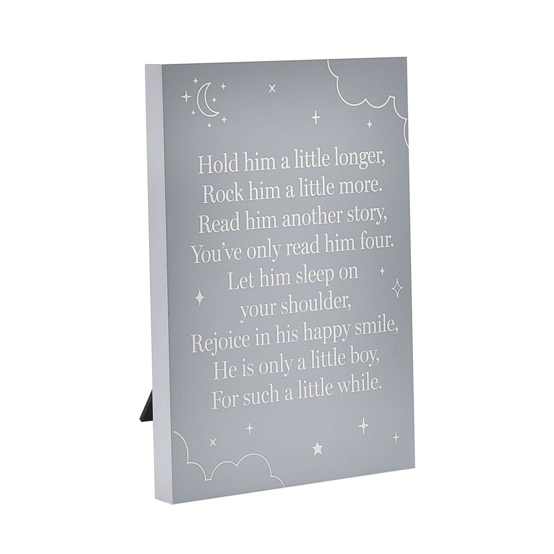 Bambino Wooden Standing Plaque "Little Boy" 18x13cm
