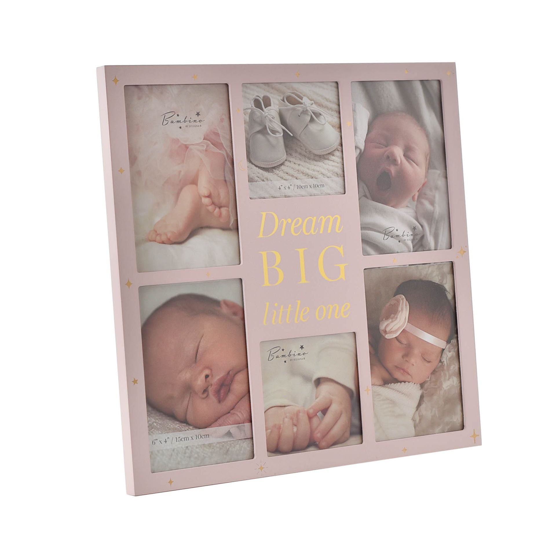 Bambino Wooden Collage Frame "Dream Big" Pink