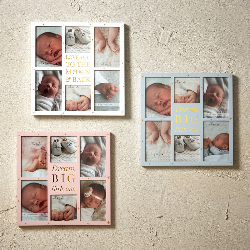 Bambino Wooden Collage Frame "Dream Big" Pink