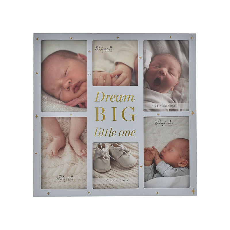 Bambino Wooden Collage Frame "Dream Big" Blue