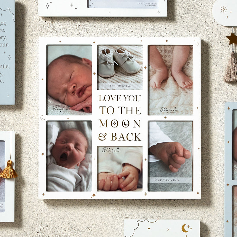 Bambino Wooden Collage Frame "Moon & Back"