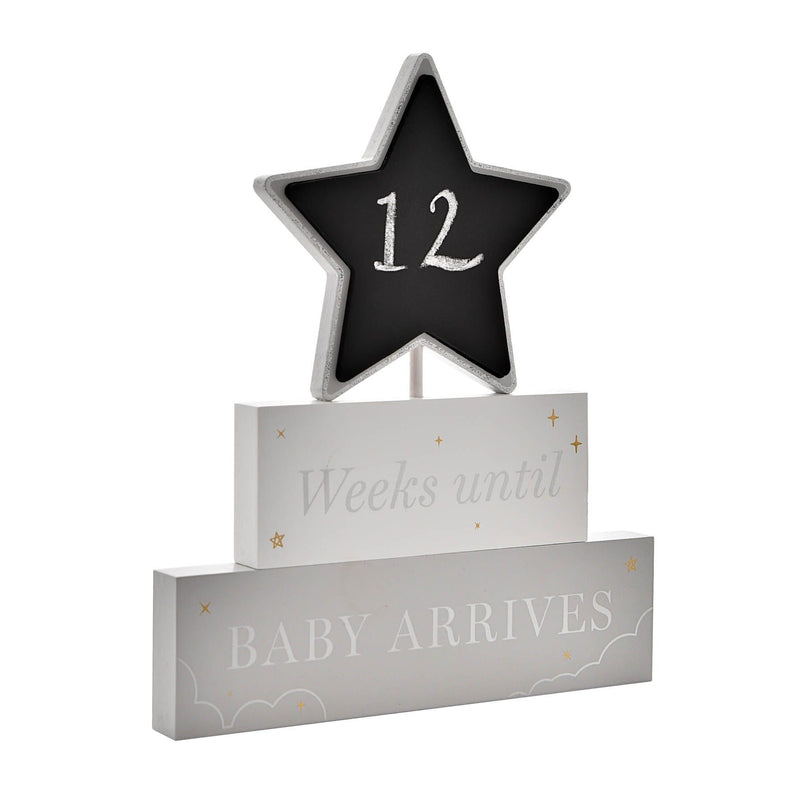 Bambino Wooden Star Plaque "Weekly Countdown"