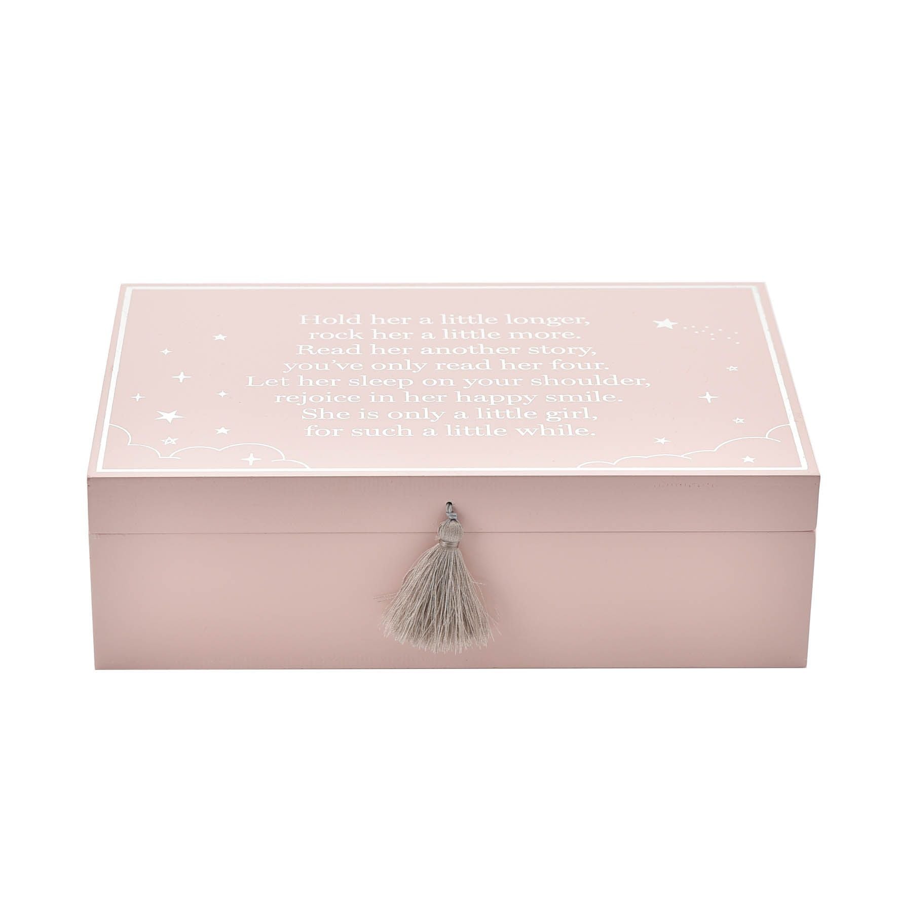 Bambino Wooden Keepsake Box Pink
