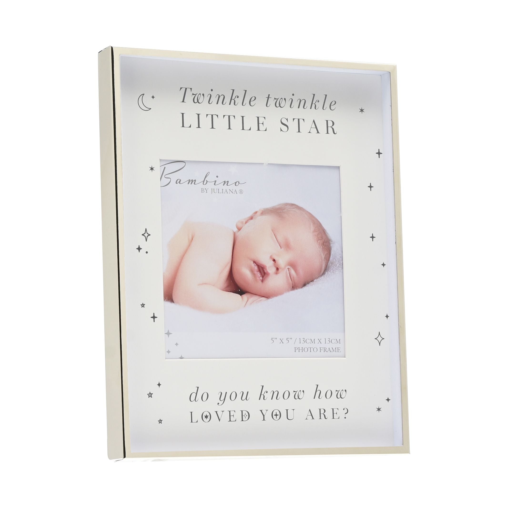 Bambino Metal Plated Twinkle Twinkle Photo Frame 5" x 5"