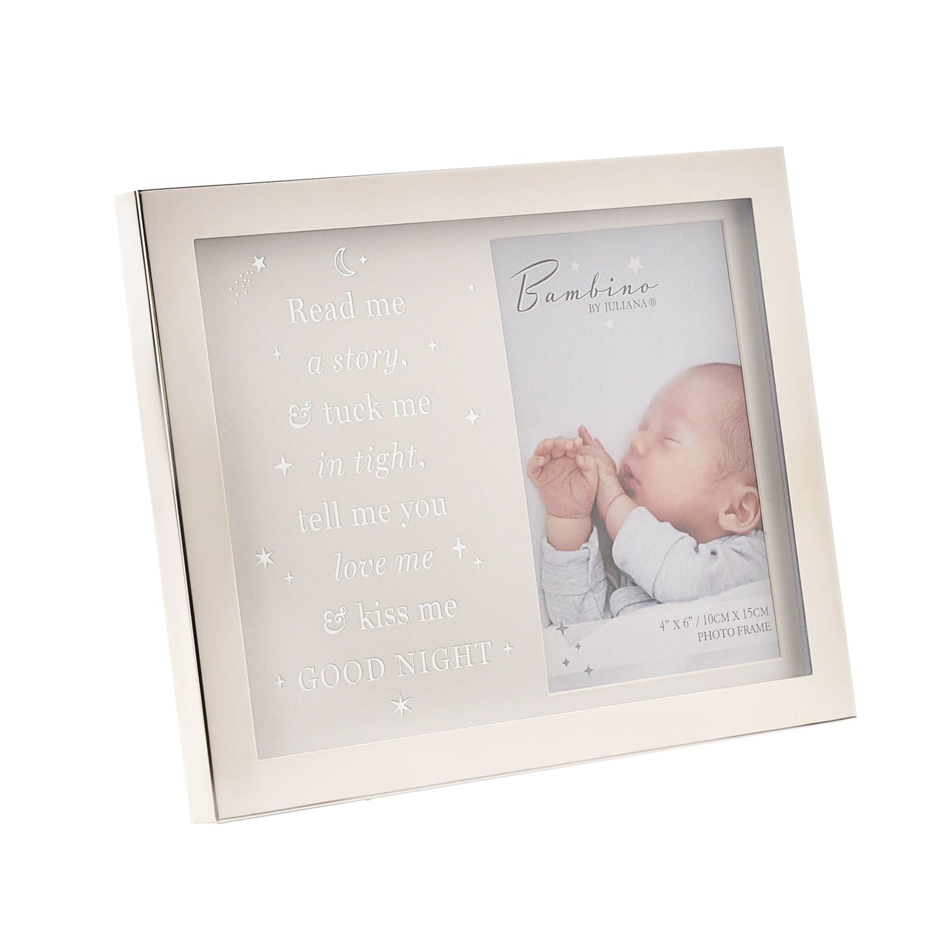 Bambino Metal Plated Read Me A Story Photo Frame 4" x 6"