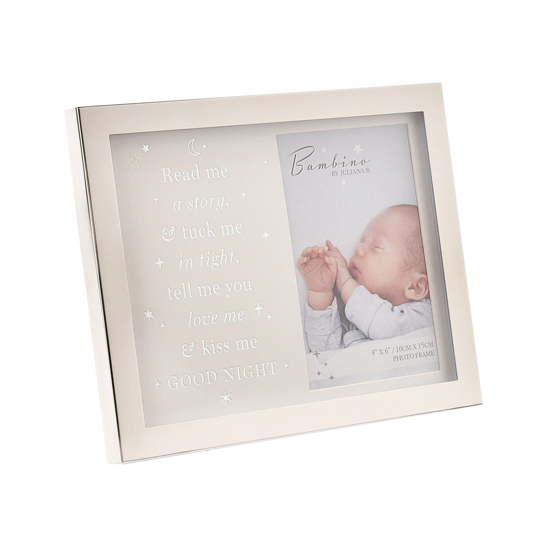 Bambino Metal Plated Read Me A Story Photo Frame 4" x 6"