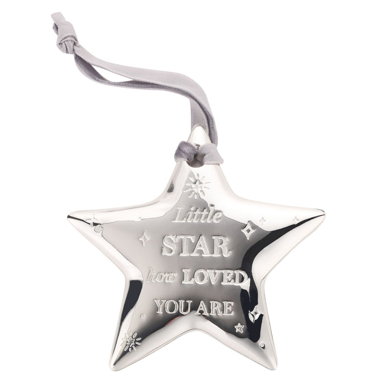 Bambino Silver Plated Star Plaque