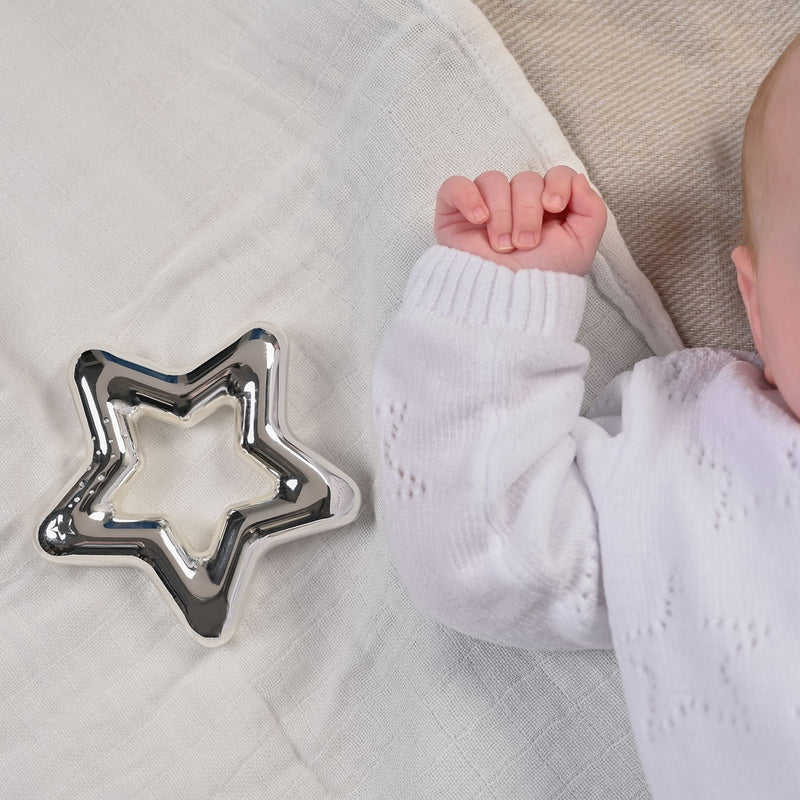 Bambino Silver Plated Star Rattle