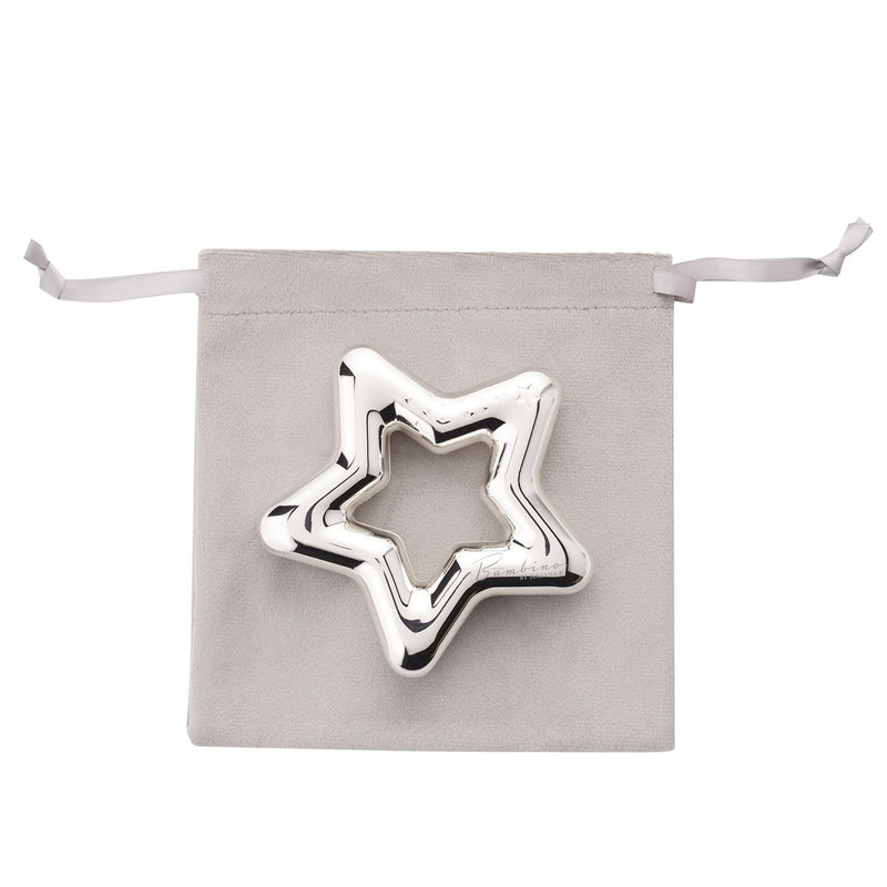 Bambino Silver Plated Star Rattle