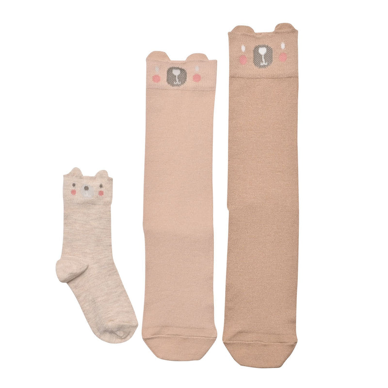 Bambino Socks Mini Me Bear Family Pack of 3 Pairs