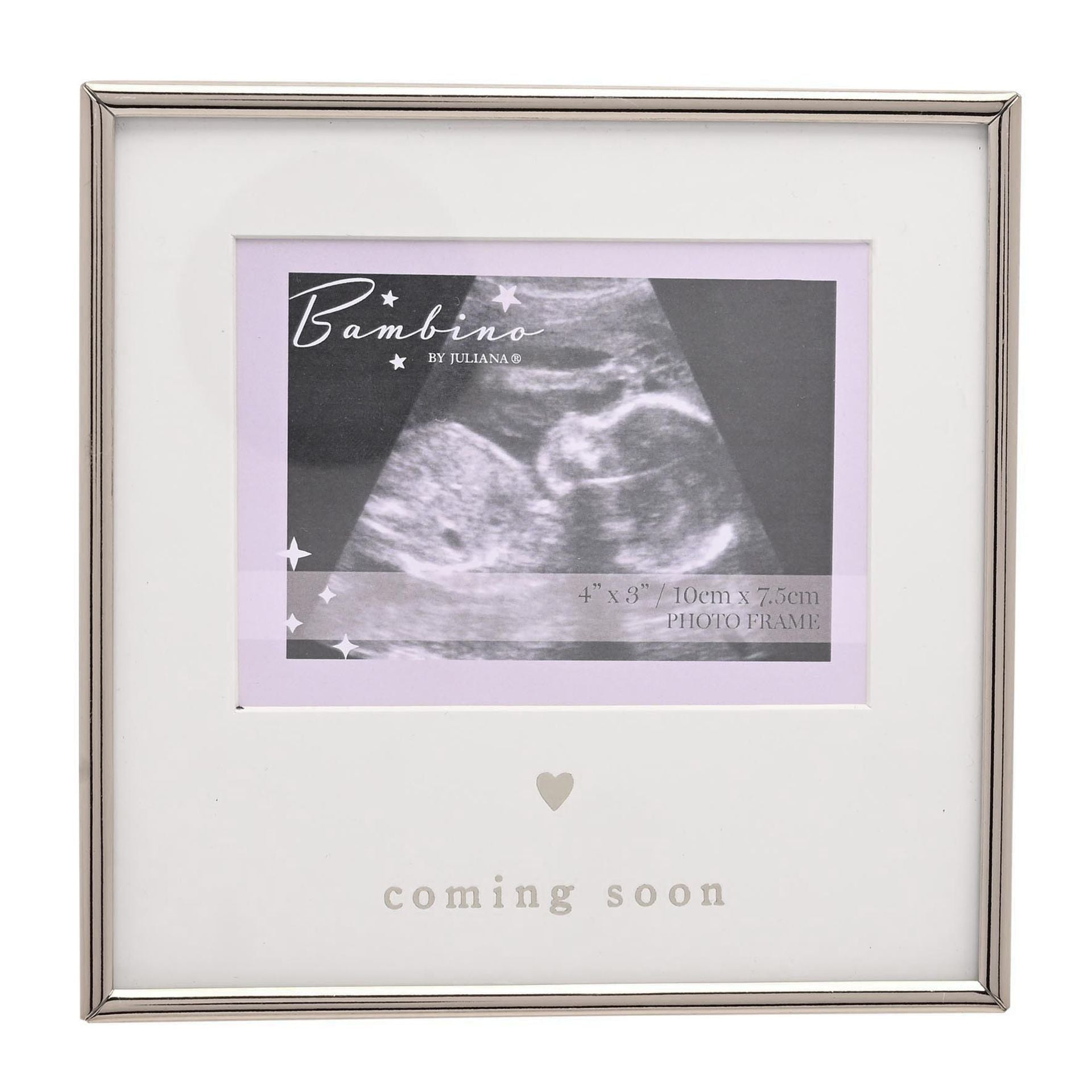 Bambino Silver Baby Scan Frame 4" x 3" - Coming Soon