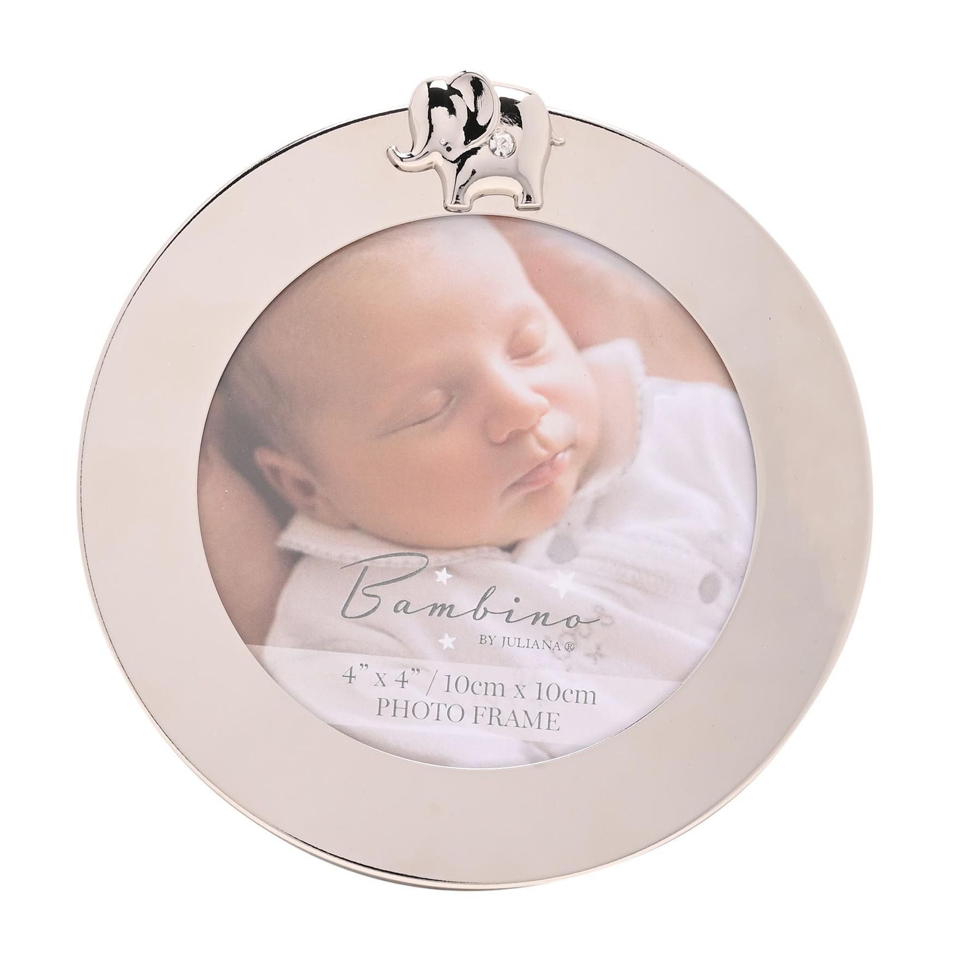 Bambino Round Frame 4" x 4"  - Elephant