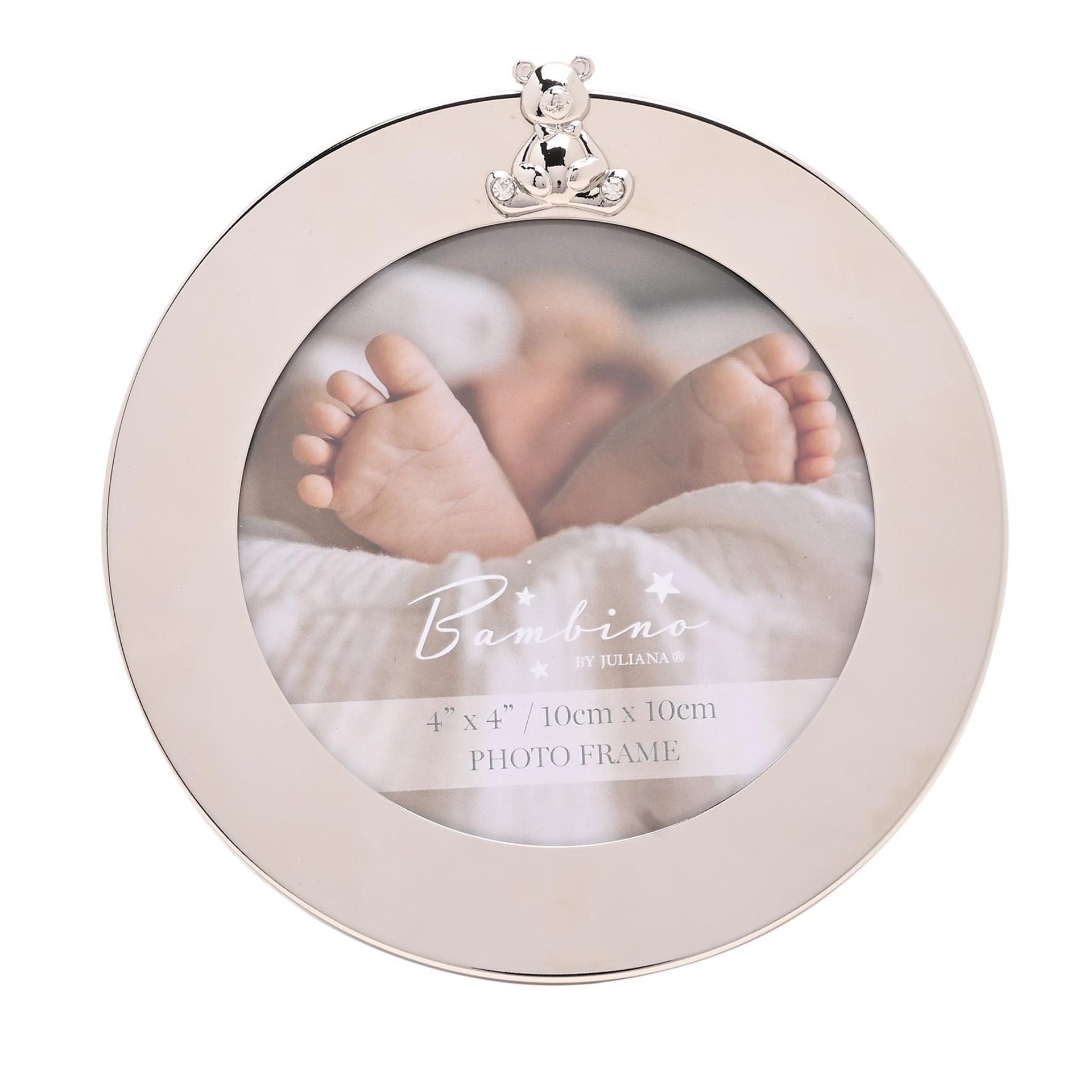 Bambino Round Frame 4" x 4"  - Teddy