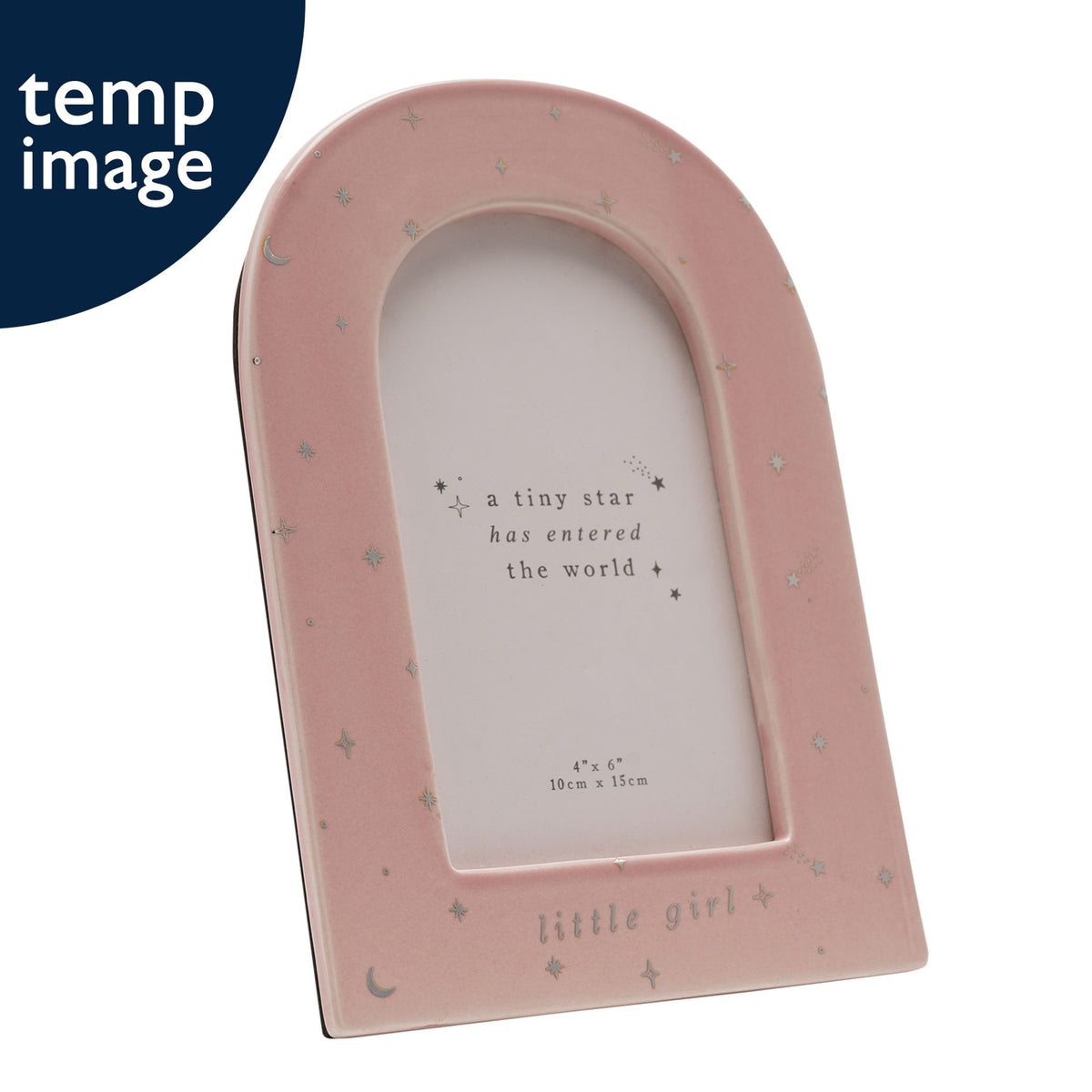 Bambino Arch Ceramic Frame 4" x 6" - Baby Girl