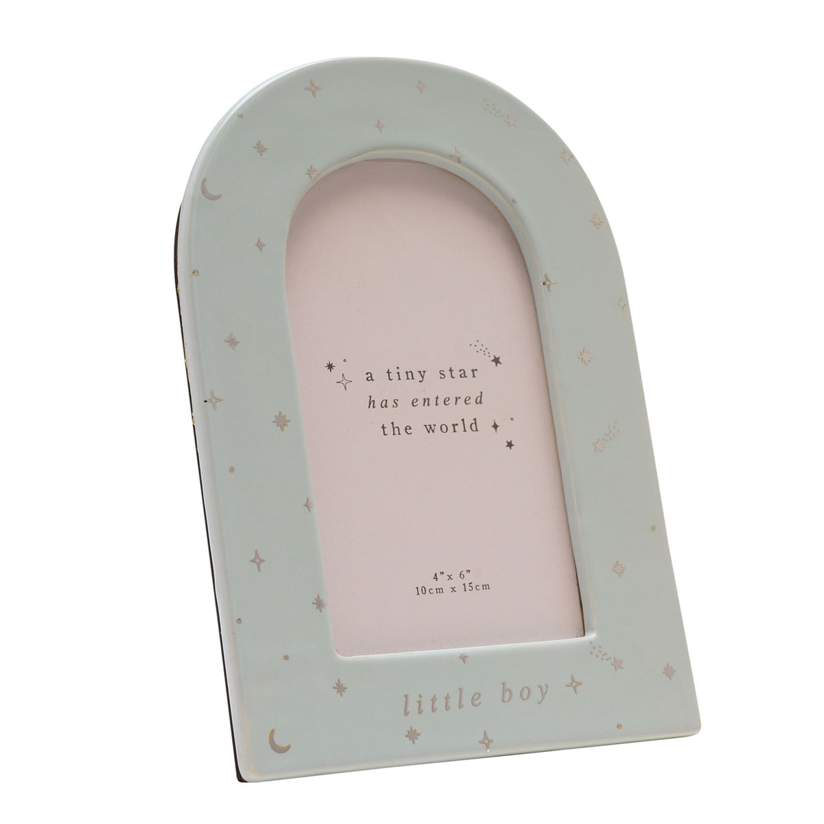Bambino Arch Ceramic Frame 4" x 6" - Baby Boy