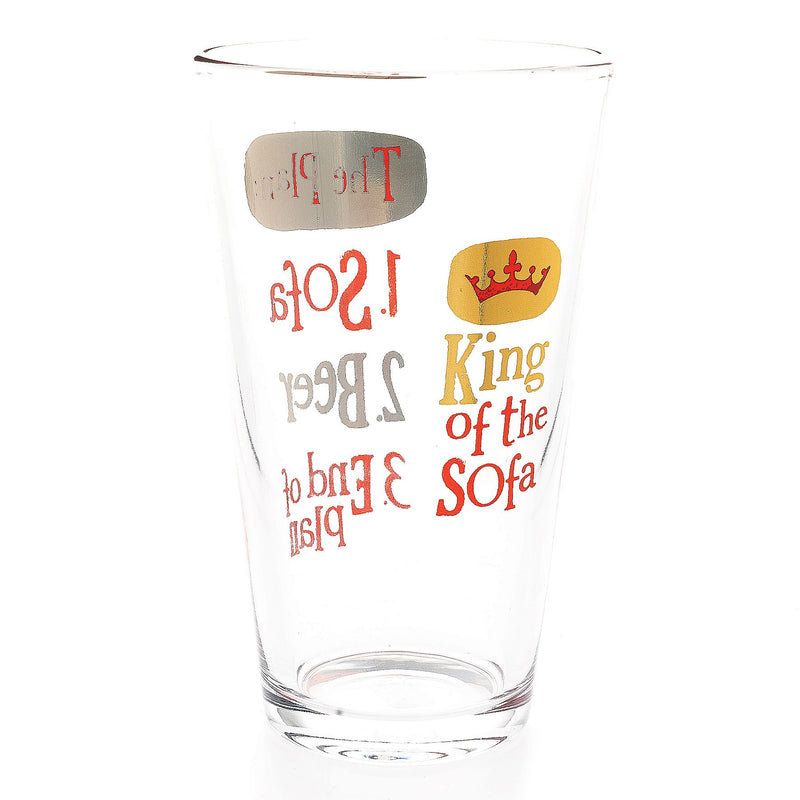 Brightside King of the Sofa Beer Glass