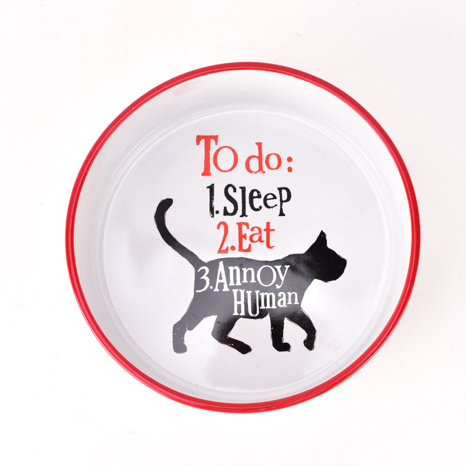 Brightside Ceramic Cat Bowl - To Do List