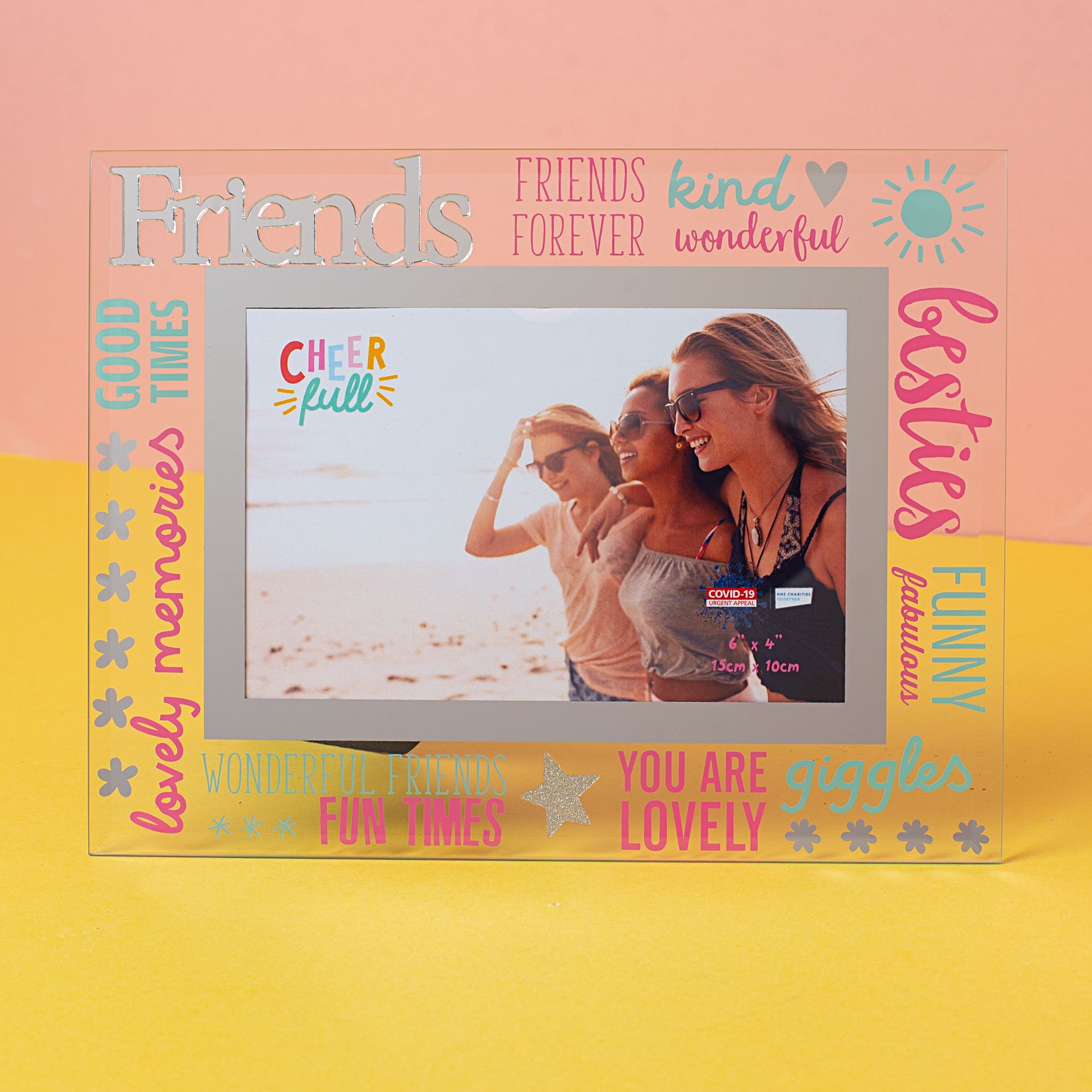 Love Life Glass Photo Frame 3D Word 6" x 4" - Friends