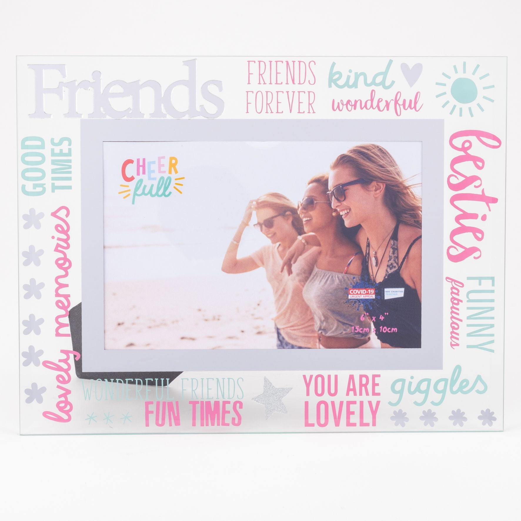 Love Life Glass Photo Frame 3D Word 6" x 4" - Friends