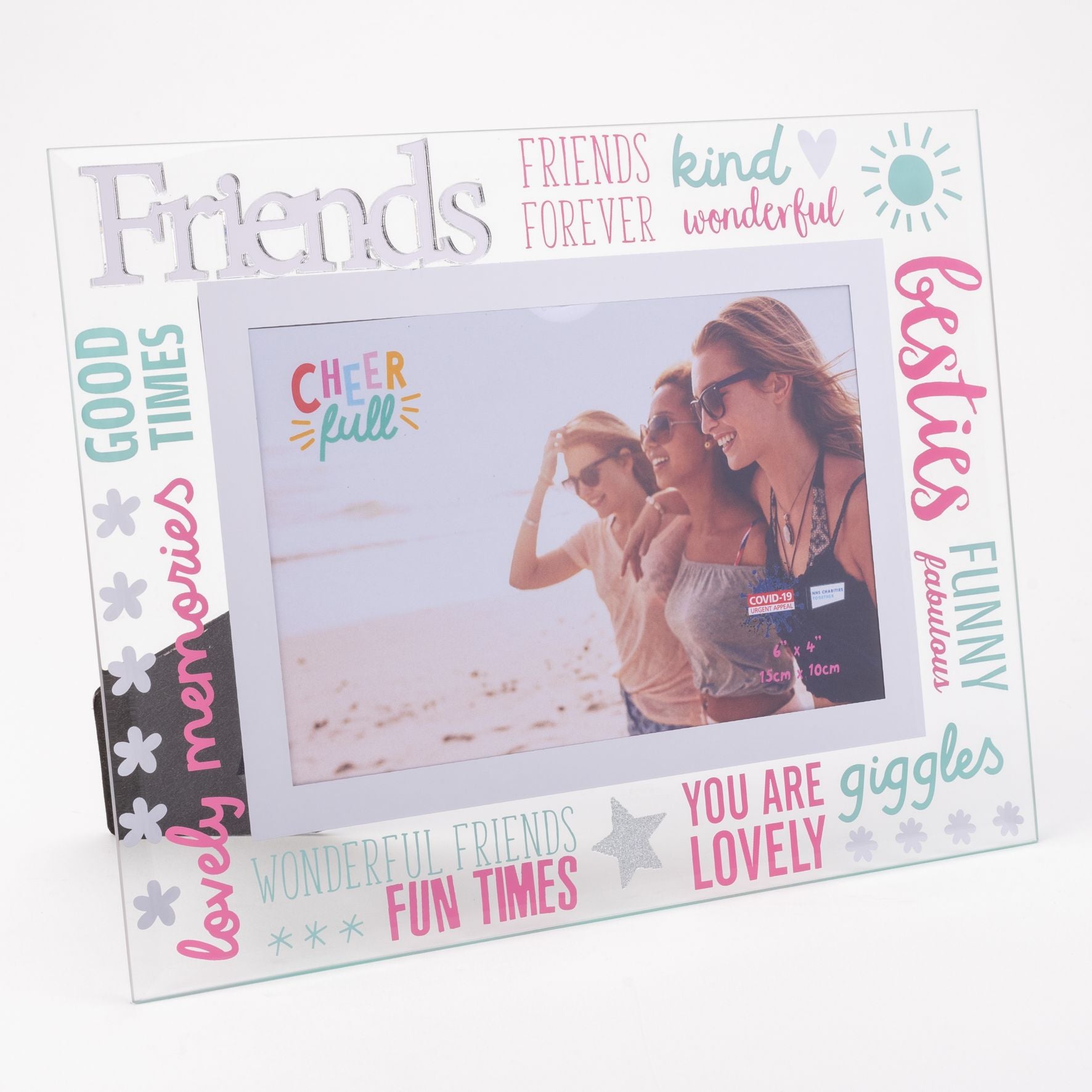 Love Life Glass Photo Frame 3D Word 6" x 4" - Friends