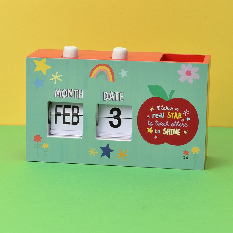 Cheerfull Desk Calendar - Press Button