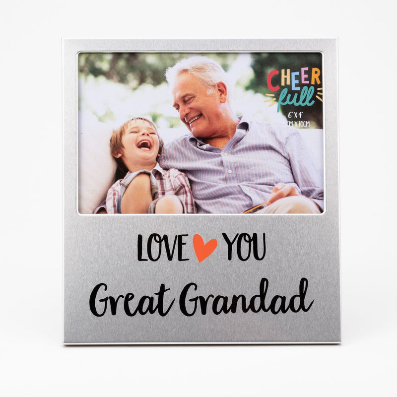 Cheerfull Aluminium Frame 6" x 4" - Love You Great Grandad