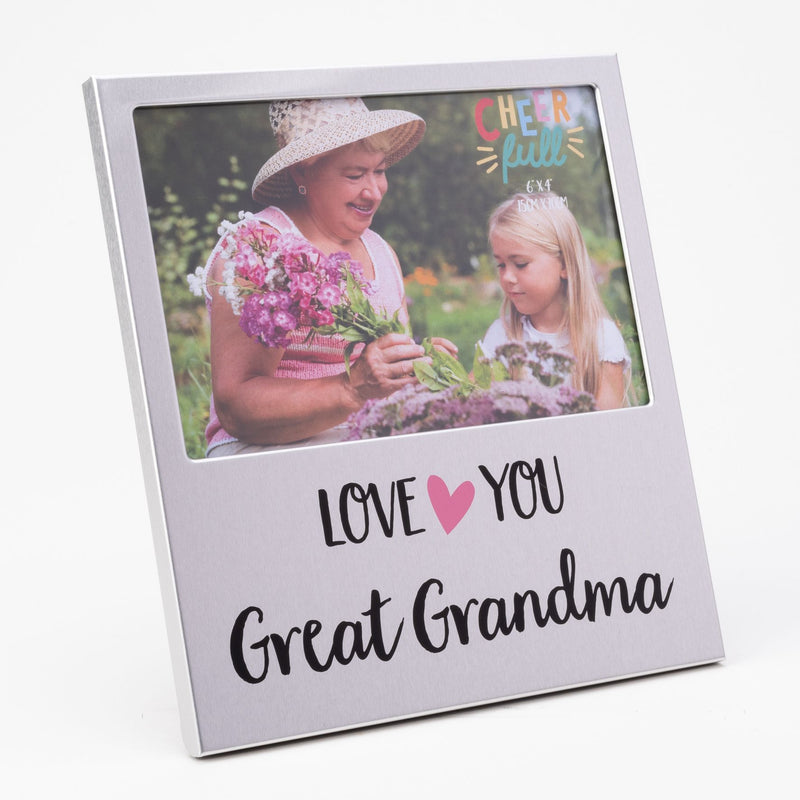 Cheerfull Aluminium Frame 6" x 4" - Love You Great Grandma