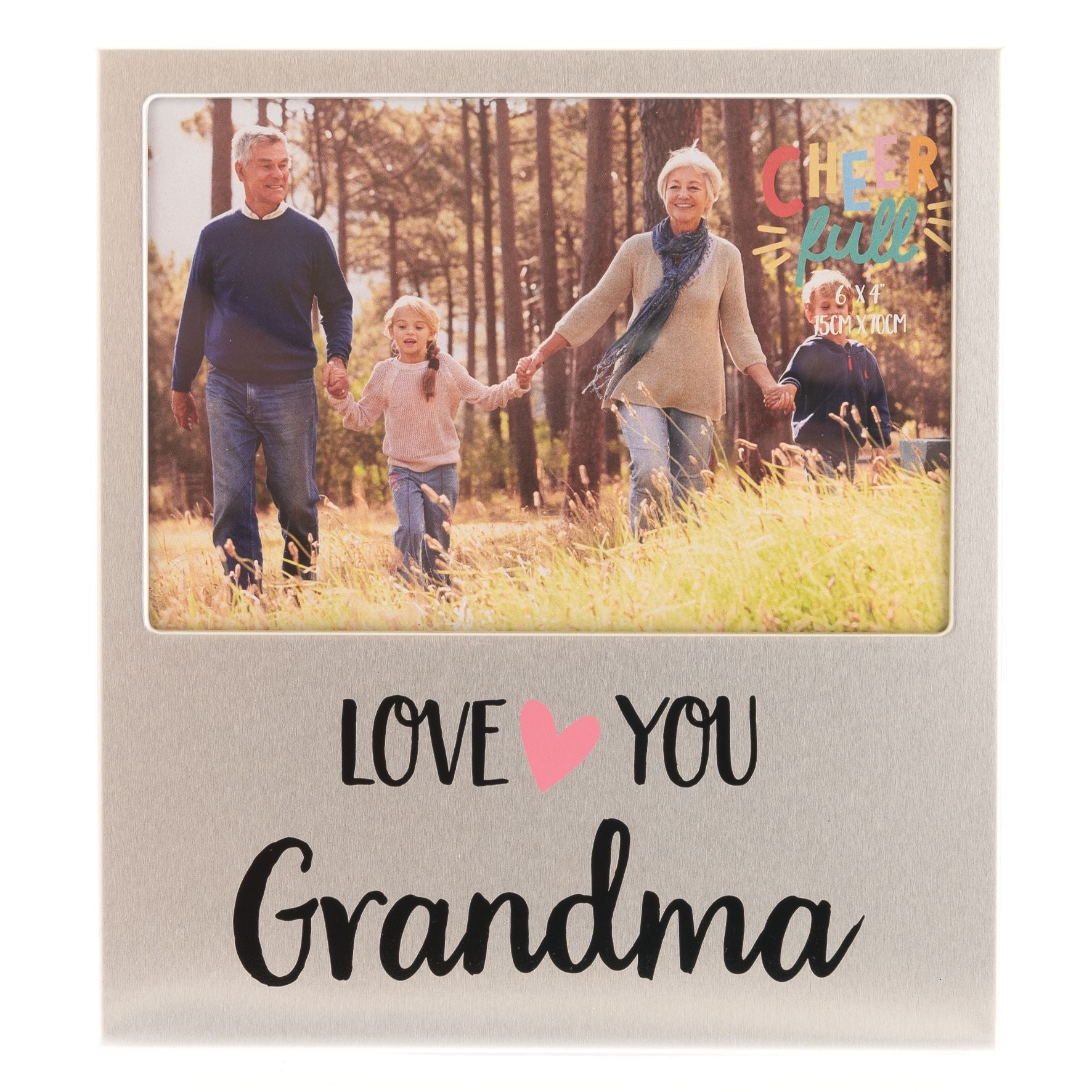 Cheerfull Aluminium Frame 6" x 4" - Love You Grandma