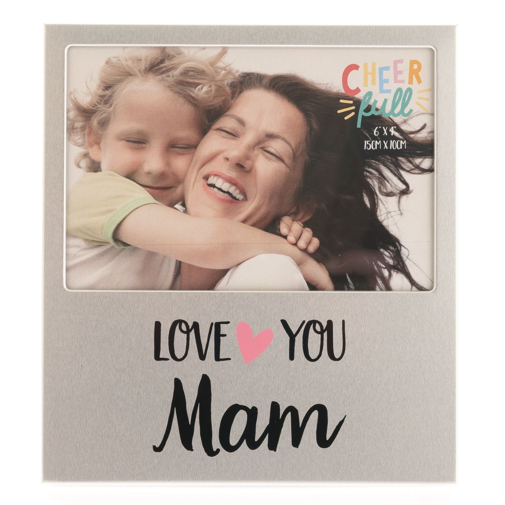 Cheerfull Aluminium Frame 6" x 4" - Love You Mam