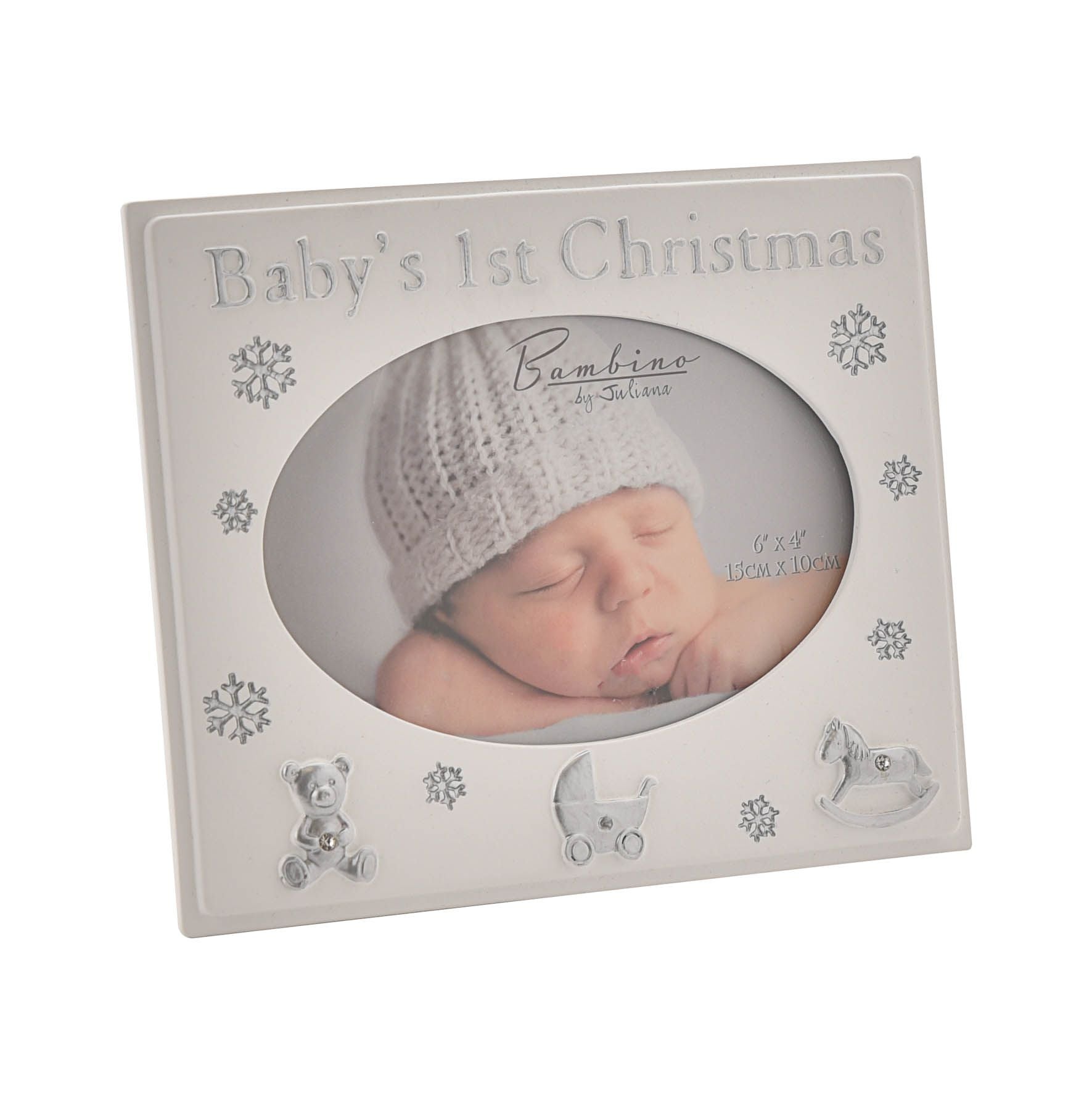 Bambino Resin Photo Frame 4" x 6"  "Baby's 1st Christmas" XM