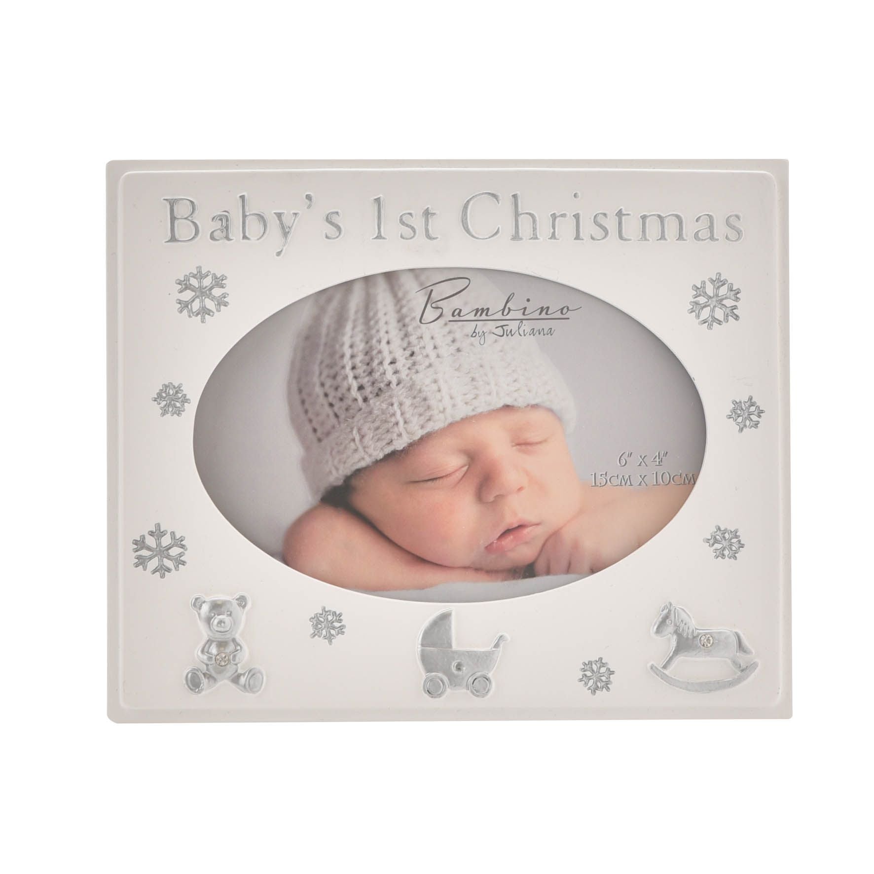 Bambino Resin Photo Frame 4" x 6"  "Baby's 1st Christmas" XM