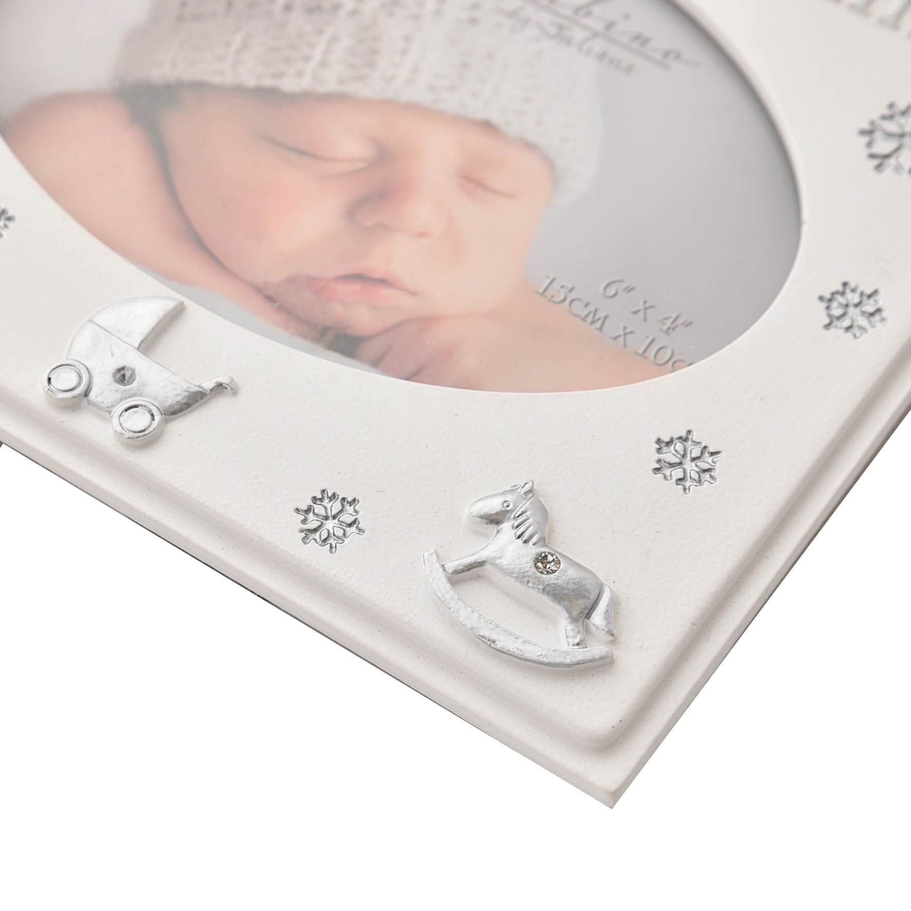 Bambino Resin Photo Frame 4" x 6"  "Baby's 1st Christmas" XM