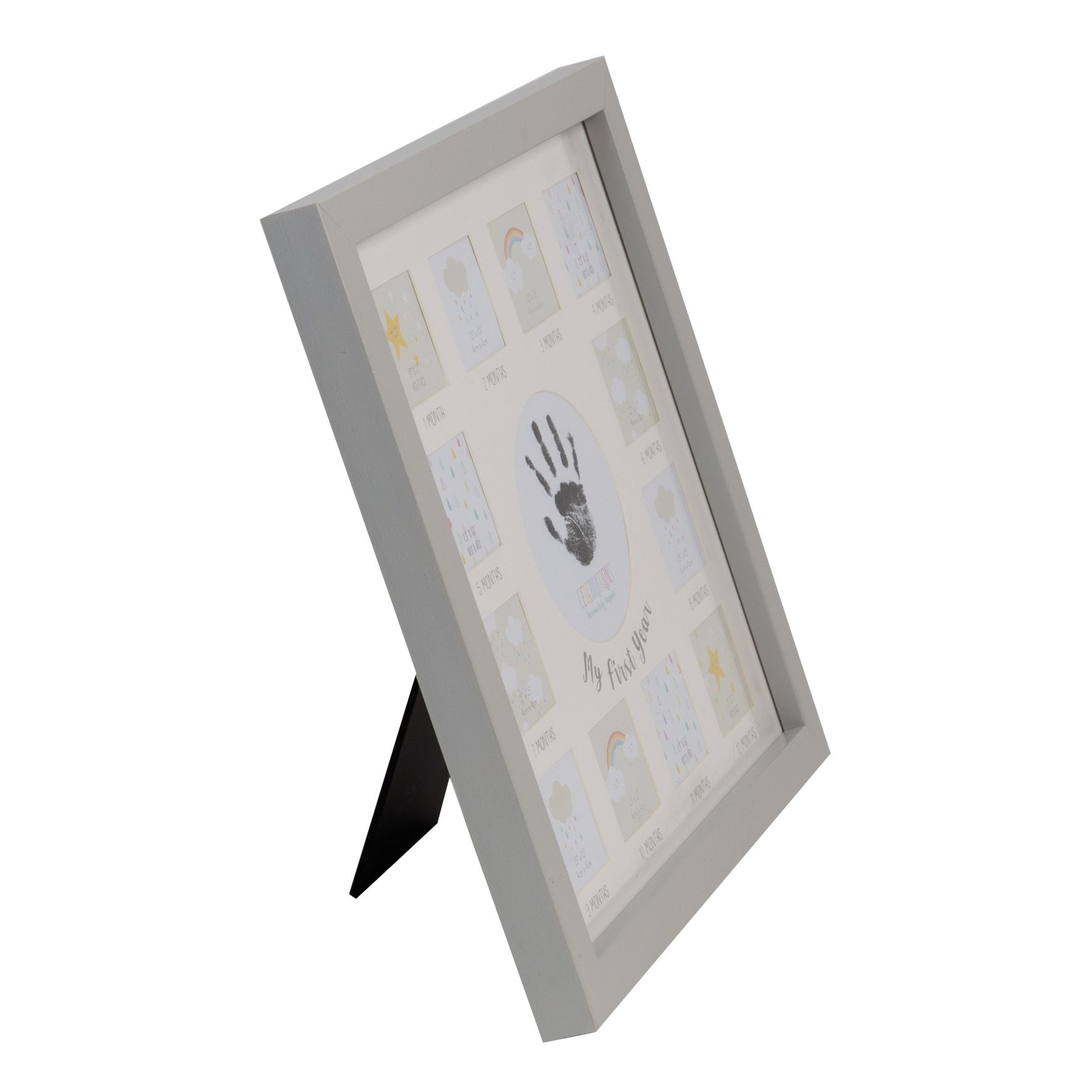 Celebrations Multi Aperture Frame Grey w/ Ink Pad