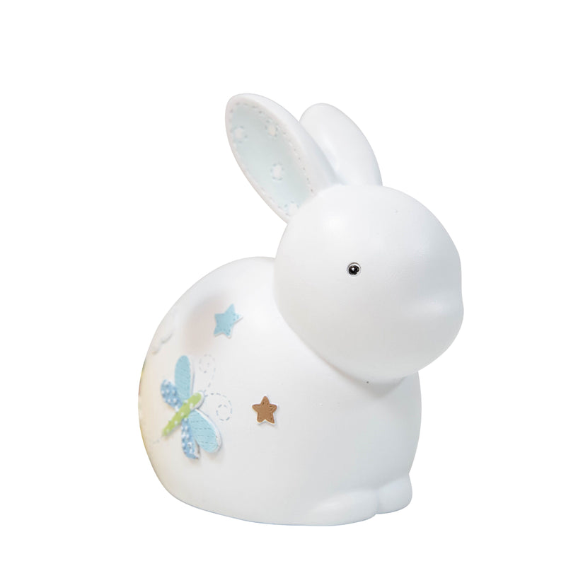 'Petit Cheri' Collection Resin Money Box Blue Rabbit