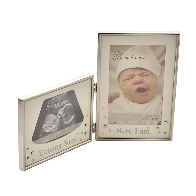 Bambino Silver effect  Double Scan Frame  - 'Here I Am'