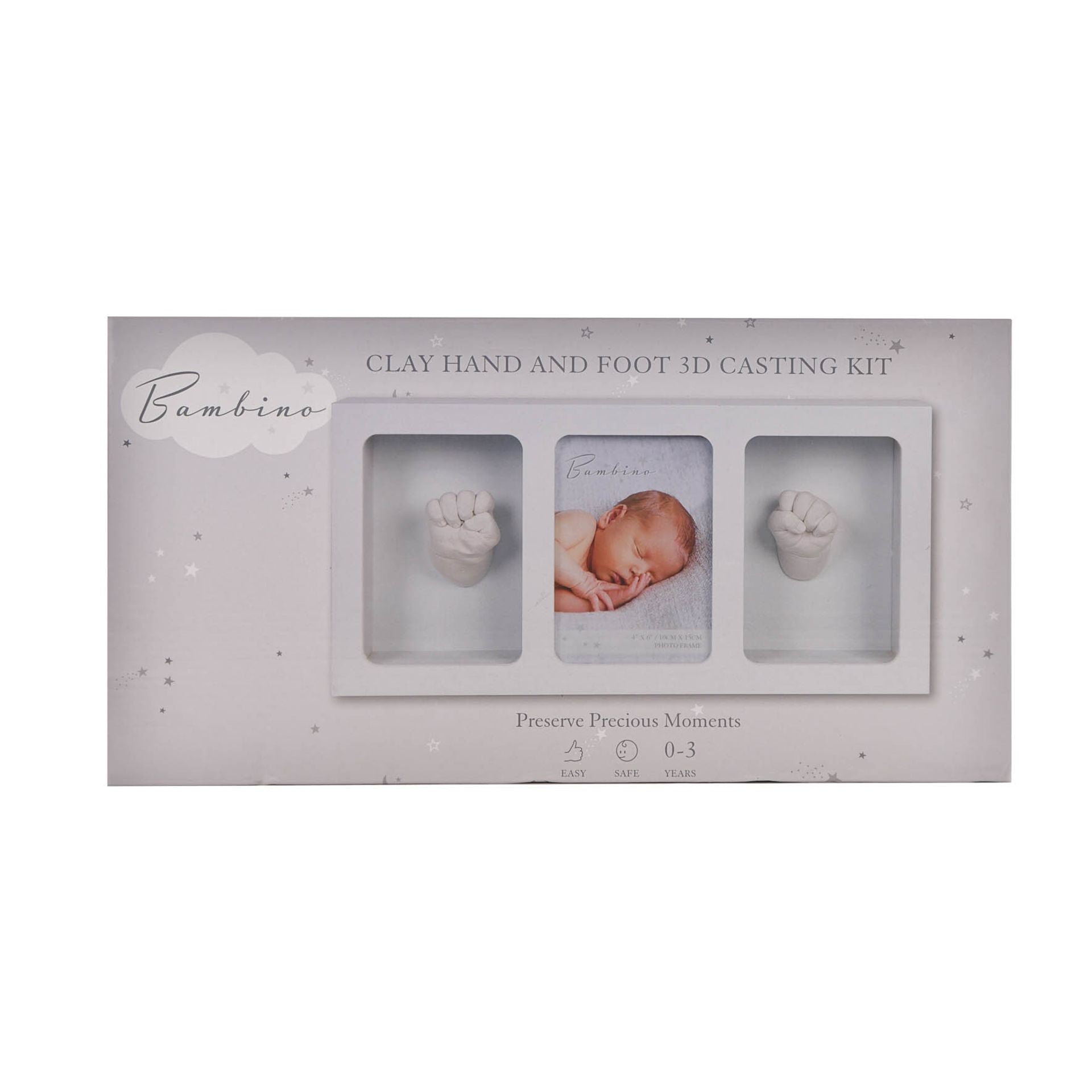 Bambino White Triple Photo Frame & Casting Kit