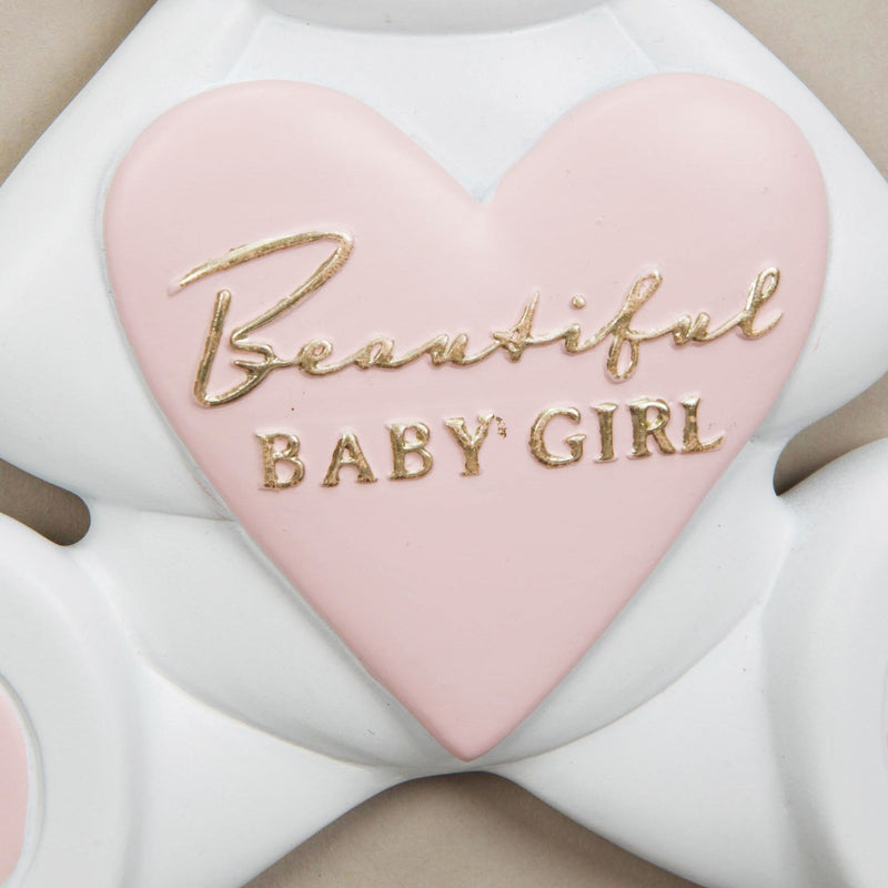 Bambino Resin Relief Teddy Bear Plaque - Beautiful Girl