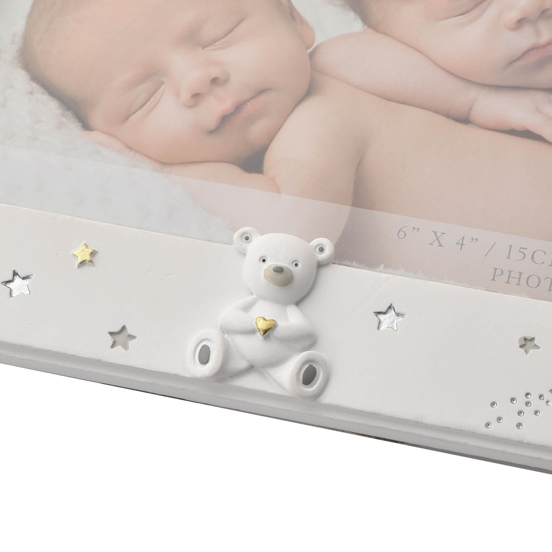 Bambino Resin Twins Photo Frame 6" x 4"